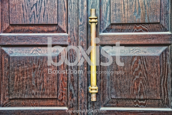 Wooden Door and Brass Copper Handle