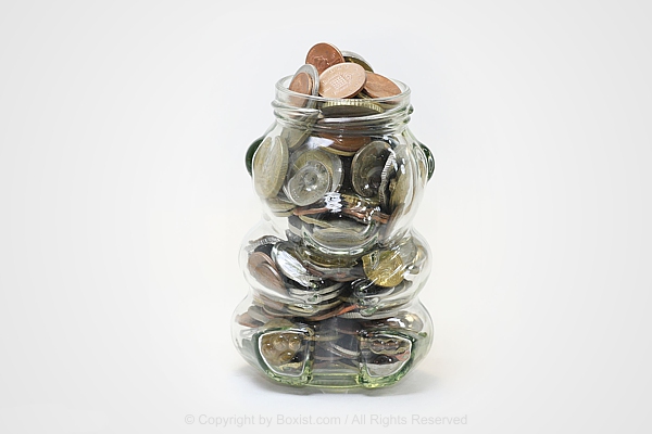 Money Coins Saving Jar