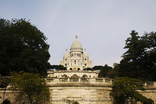 Montmartre Hill And Sacre Coeur Church In Paris