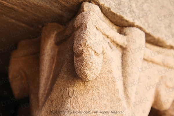 Weathering Abrasion On Limestone Column Capital
