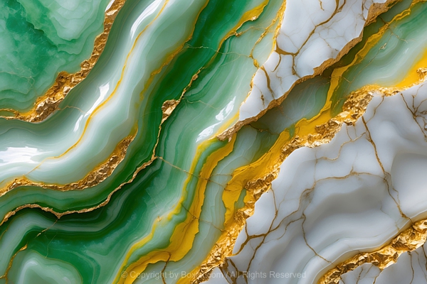Green And Gold And Yellow Agate Stone Texture