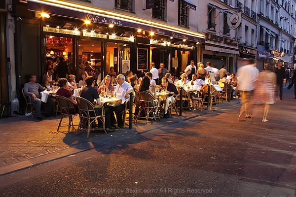 Paris Cafes And People