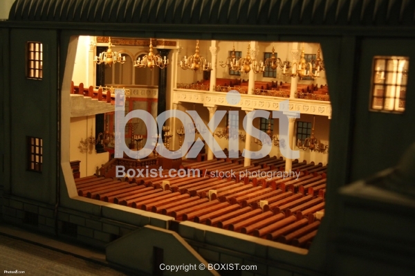 Model Interior of Warsaw Synagogue in Poland