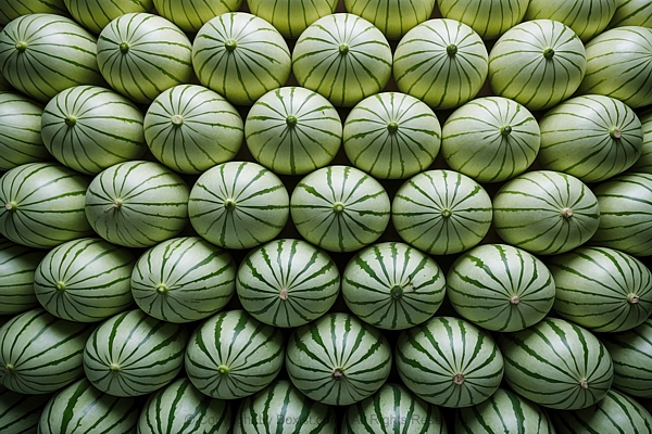 Rows Of Fresh Watermelons Background