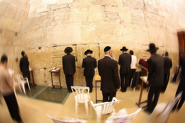 Jewish Prayer At The Western Wall Plaza