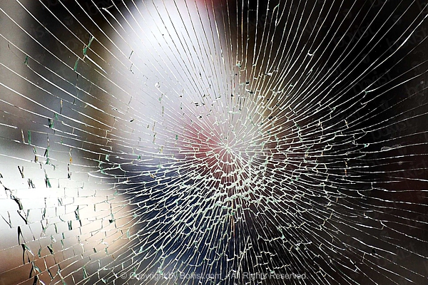 Broken Glass with Cracks