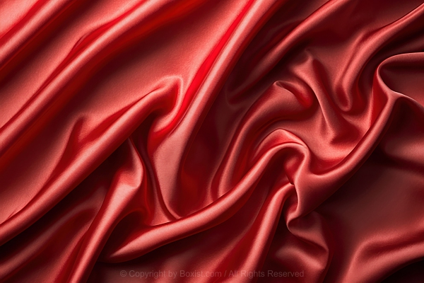 Crumpled Red Smooth Silk
