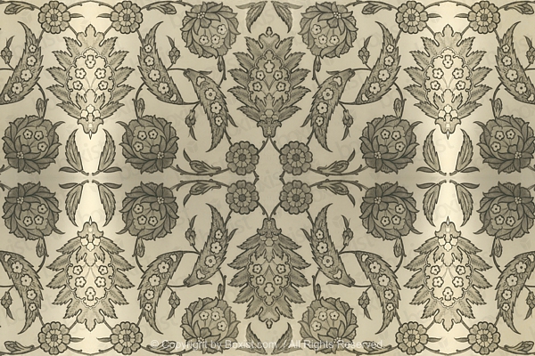 Panel With Ornamental Floral Patterns