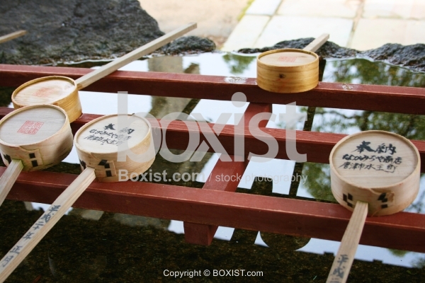 Ladles For Cleaning Hands at Japanese Temple