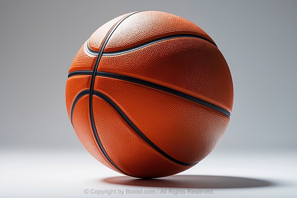 Basketball On Bright Background