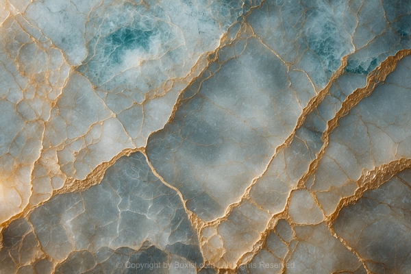 Marble White And Bright Blue Gold Pattern Texture