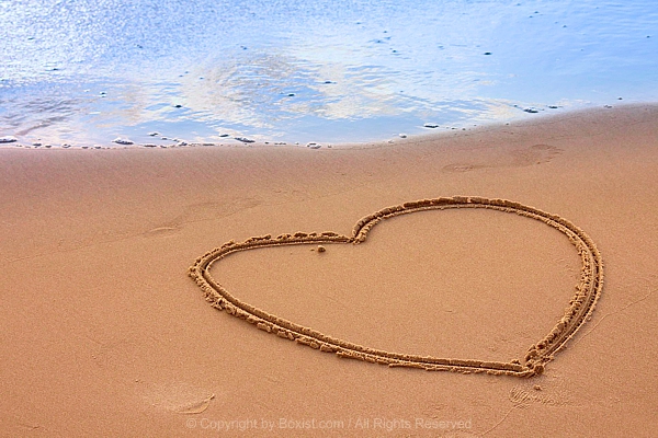 Beach Big Love Heart
