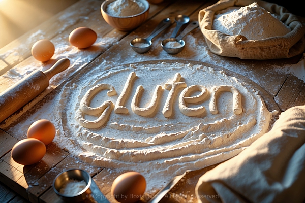 Gluten Word Made Of Dough And Flour
