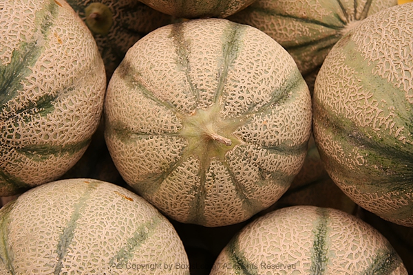 Closeup Of Stacked Vibrant Melons