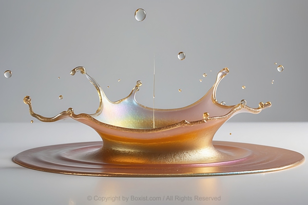 Splashing Thick Shiny Metallic Paint