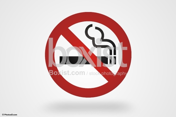 No Smoking Sign On Bright Background