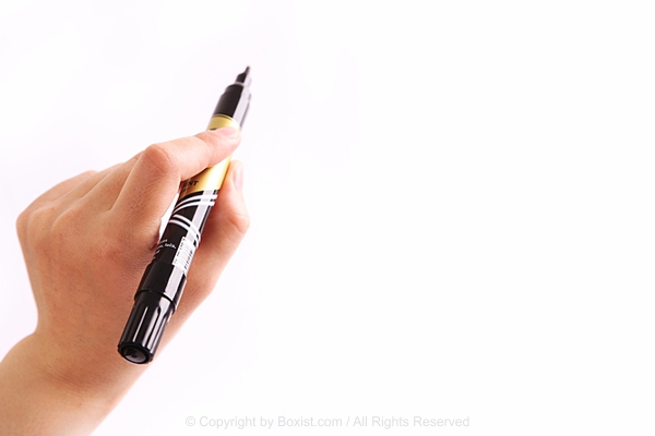 Hand Writing With Big Black Pen