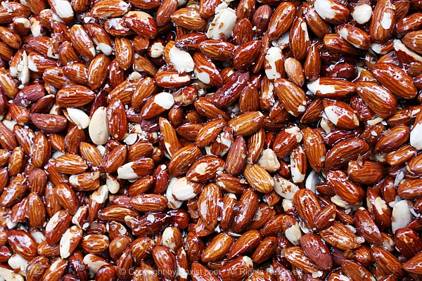 Sweet Almonds Coated In Sugary Syrup