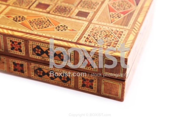 Closeup Details of Backgammon Box