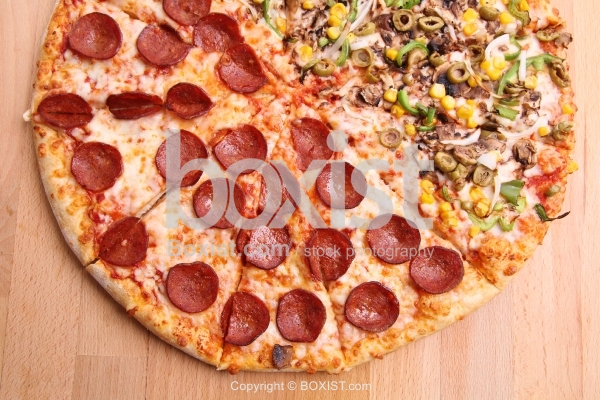 Closeup of Pizza With Sausage