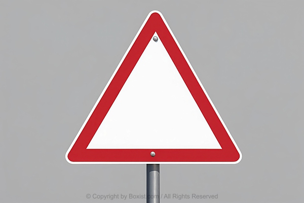 Triangular Blank Road Sign