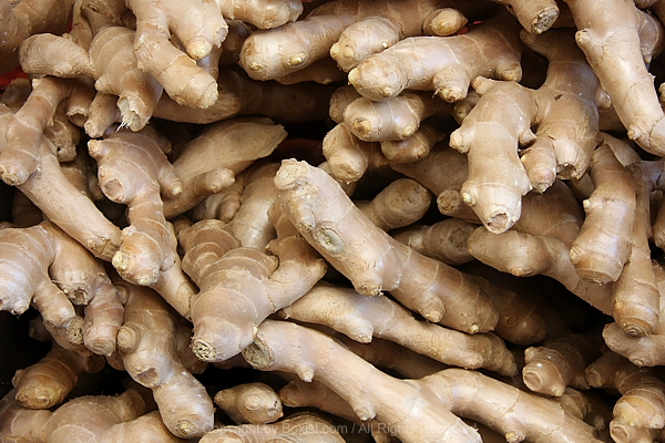 Closeup Of A Pile Of Ginger Roots