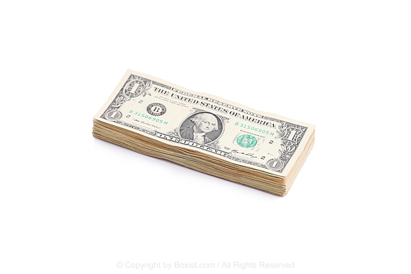 Stack Of One Dollar Banknote Money Bills