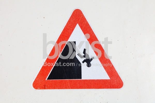 Danger Risk Of Falling Sign