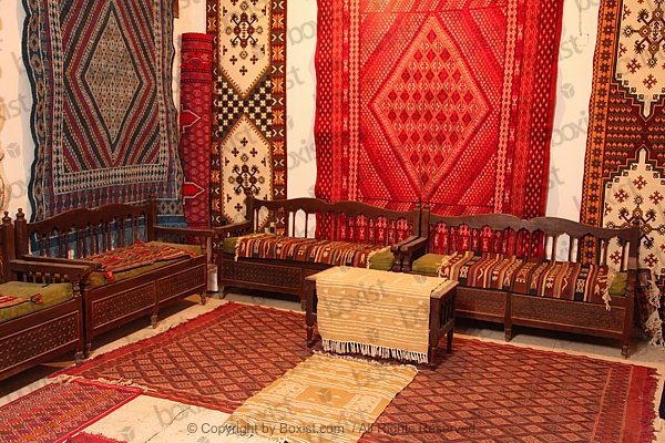 Room With Traditional Berber Tribal Rugs And Furniture