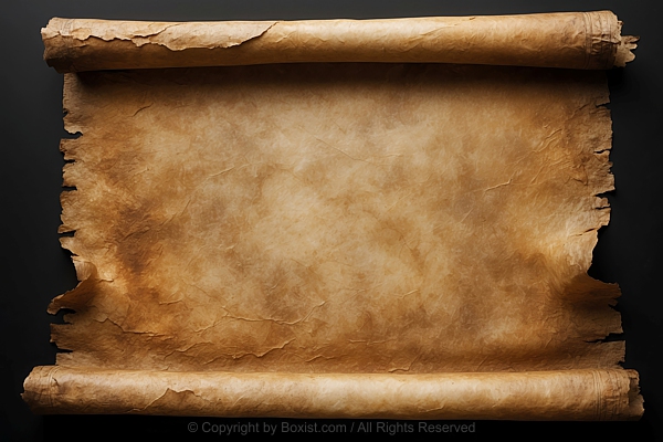 Aged Blank Paper Scroll