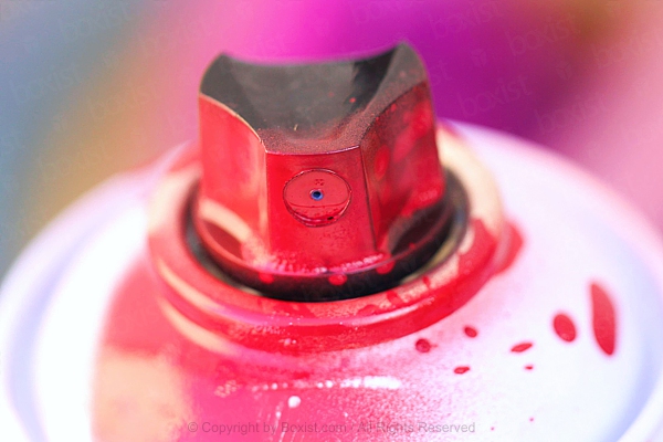 Spray Red Paint Can