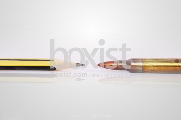 Pencil Against Bullet
