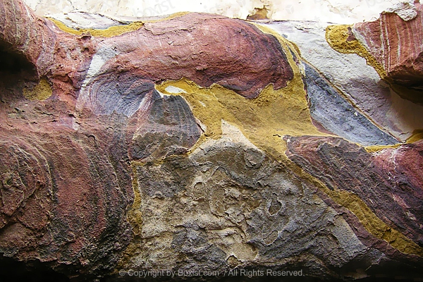 Natural Colors Of Rocks In Petra