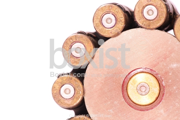 Closeup of Used Bullet Shells
