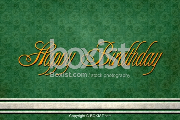 Simple Green Happy Birthday Greeting Card