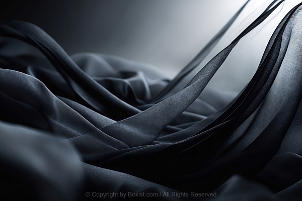 Elegant Black Satin Fabric Luxurious Smooth Texture