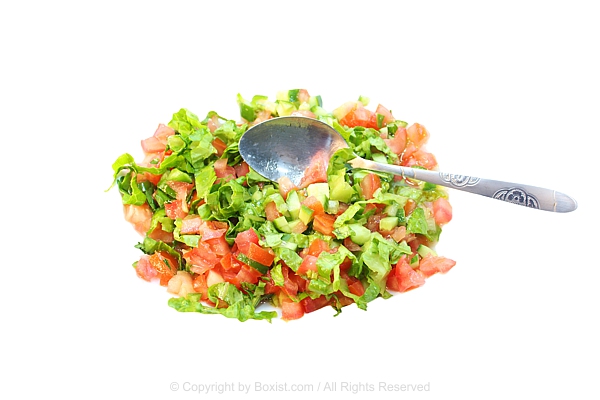 Vegetable Salad With Spoon