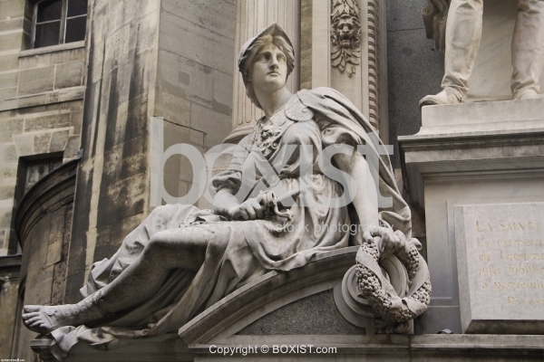 Guardian Lady of Gaspard de Coligny Statue in Paris