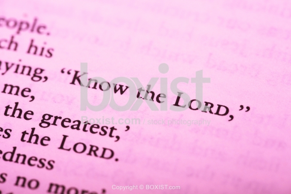 Know The Lord Printed Know The Lord Printed