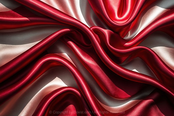Smooth And Elegant Red And Cream Crumpled Silk