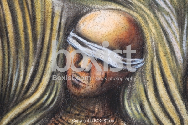 Tape Covering Eyes Graffiti Artwork