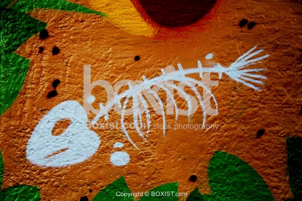 Fish Skeleton Graffiti