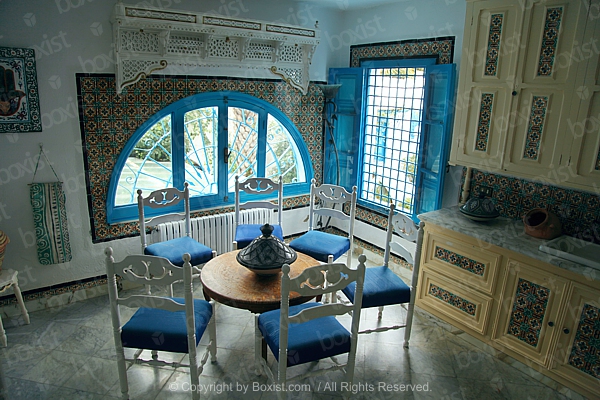 Kitchen Table At House Darel Annabi In Sidi Bou Said