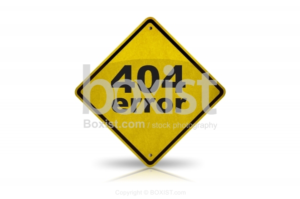 404 Error On Construction Yellow Sign