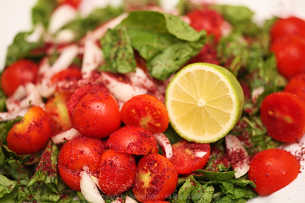 Tomatoes Salad With Lemon And Spices