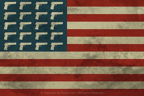 American Flag With Guns Instead Of Stars