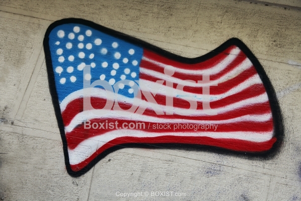 American Flag Graffiti