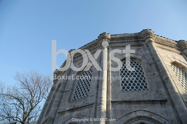 Ancient Turkish Building with Decorative Windows