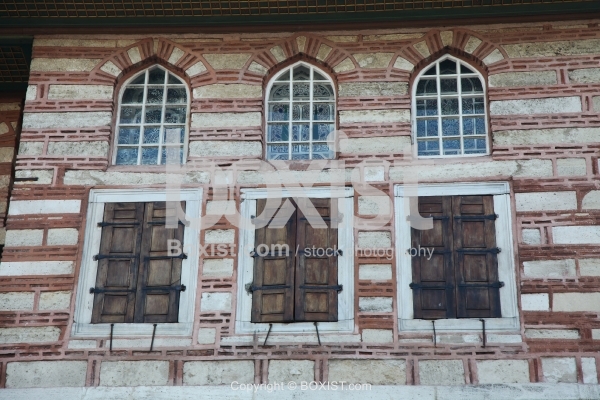 Bricks Building With Wooden Windows