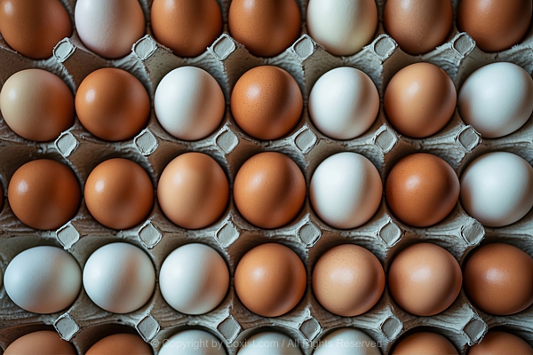 Eggs Arranged In Cardboard Carton